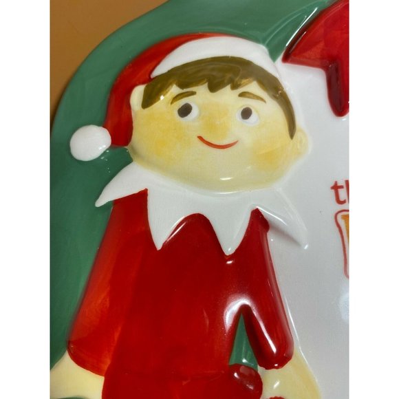Elf on a Shelf Cookie Plate Ceramic in Box Collectible Holiday Christmas G302 - Picture 6 of 7